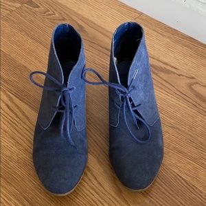 Mossimo Supply Co. Blue Suede Booties